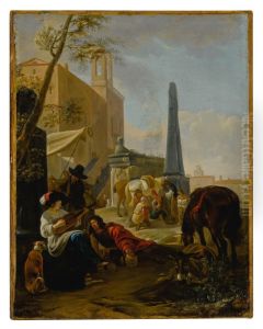 A musical party at the Church of S. Trinita dei Monti, Rome