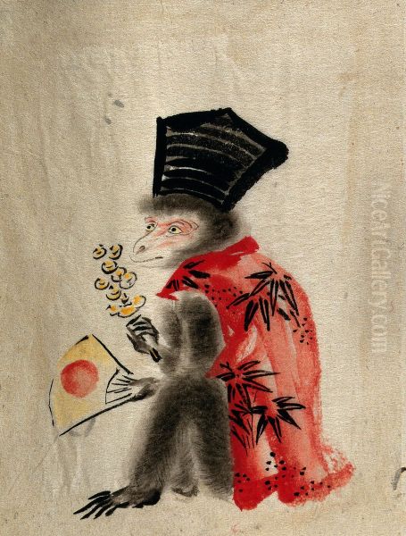 A monkey dressed as a human - view 1