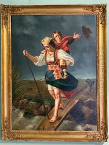 A Neapolitan peasant woman and a child