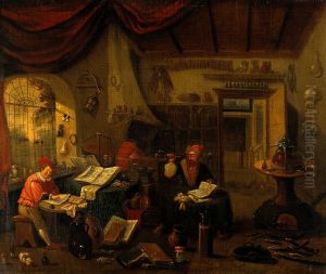 A philosopher in his cabinet. by unknown