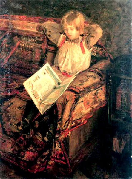 A reading girl - view 1