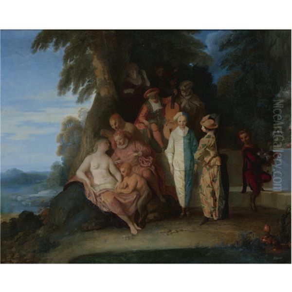 A scene inspired by the Commedia Dell'arte. - view 1