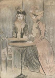 Escena De Cafe Parisino by Joan Cardona