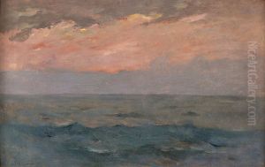 Rough seas under glowing skies Rough seas under glowing skies