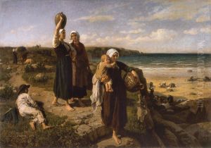 A spring by the sea by Jules Breton