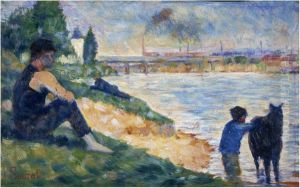 A Study for 'Une Baignade' by Georges Seurat
