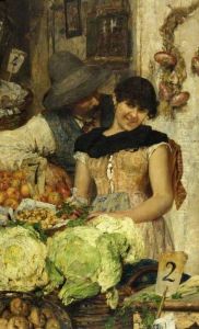 A Venetian Vegetable Stall, Courtship A Venetian Vegetable Stall, Courtship