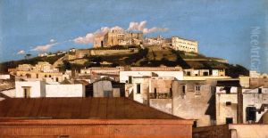 A View of Certosa di San Martino with the Castel Sant' Elmo, Naples. A View of Certosa di San Martino with the Castel Sant' Elmo, Naples.