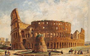 A view of the Colosseum. by unknown