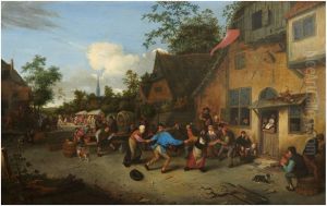 A VILLAGE FAIR WITH DANCING IN THE STREET