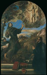 Saint Francis of Assisi receiving the stigmata by Titian