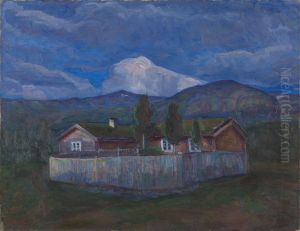 The Holbo Mountain Farm in Moonlight by Kristen Holbo
