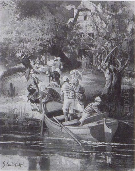 Dejeuner de canotiers au bord de l'Yerres - view 1