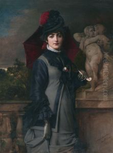 A young woman with a parasol