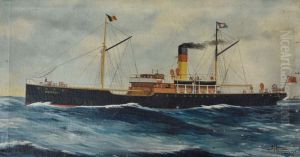 The tramp steamship Mersey in fair winds