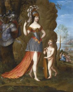 Portrait de femme en Minerve