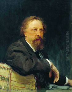 Portrait of the writer Aleksey Konstantinovich Tolstoy by Repin Iliya
