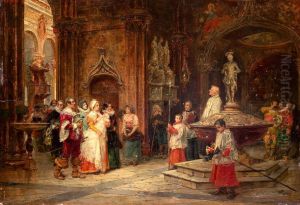 A baptism in Spain by Vicente March