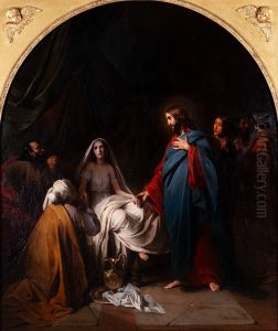 Raising of the daughter of Jairus by Aimee Brune-Pages
