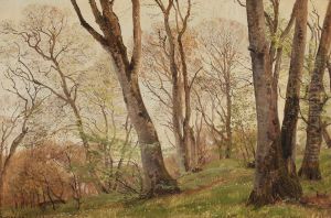 From a forest glade. by Janus Andreas Bartholin La Cour