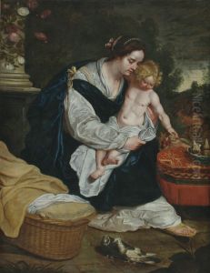 La Virgen y el Nino con San Juan Bautista
