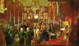 Coronation of Pedro I of Brazil by Jean Baptiste Debret