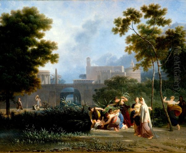 Moses rescued from the water - view 1