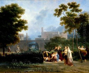 Moses rescued from the water by Nicolas-Antoine Taunay
