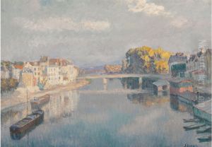 LAGNY, LE PONT ET LES BATEAUX-LAVOIRS SUR LA MARNE