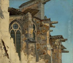 Der Altenberger Dom (Studie) by Andreas Achenbach