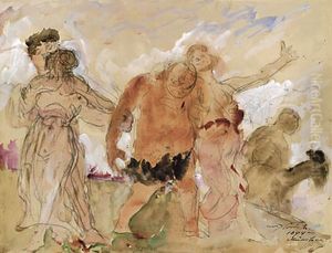 SonntagsfriedenHeimkehrende Bacchanten by Lovis (Franz Heinrich Louis) Corinth