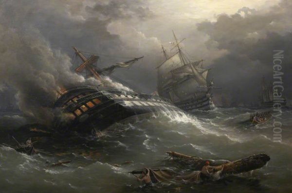 Rescue of the crew ofAchilleduring the Battle of Trafalgar - view 1