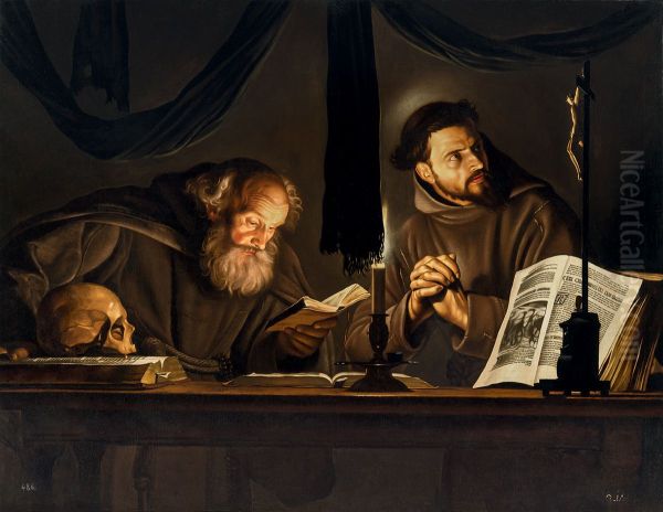 Saint Francis in Meditation with Brother Leo - view 1