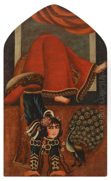Acrobat with a Peacock - view 1