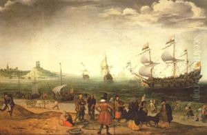Coastal Landscape with Ships by Adam Willaerts