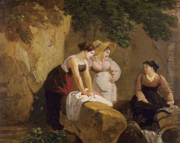 Washerwomen in a Grotto - view 1