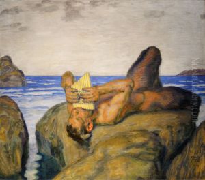 Fluting faun by Franz Stuck