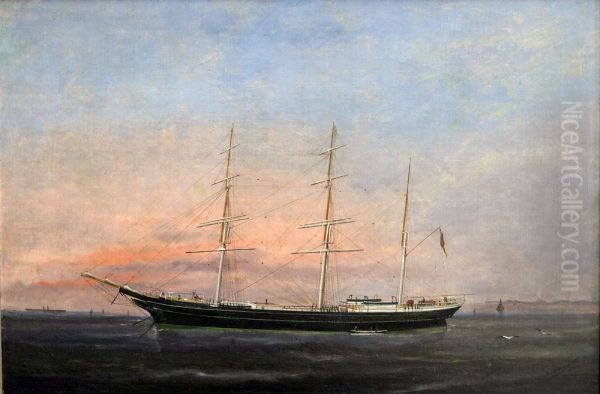 The Blackwall Frigate ALUMBAGH at anchor - view 1