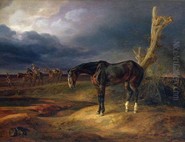 Ownerless Horse on the Battlefield at Moshaisk in 1812 - view 1