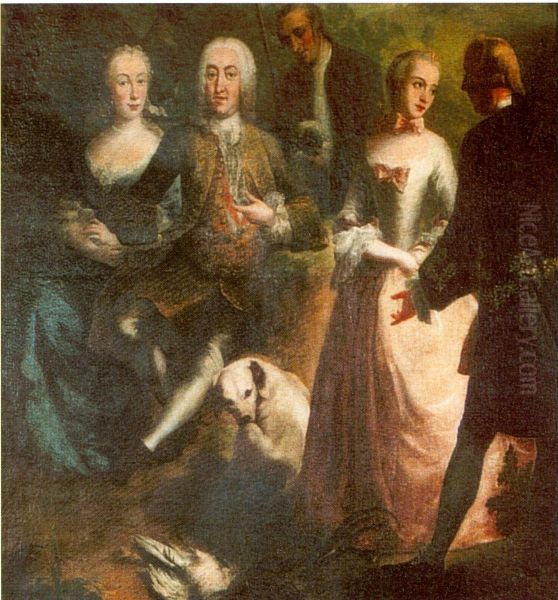 Engagement of Maria Josepha Grafin von Waldburg-Friedberg-Scheer (1731 - 1782) and her cousin, Prince Joseph Wenzel von Furstenberg (1728 - 1783) in 1748. - view 1