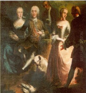 Engagement of Maria Josepha Grafin von Waldburg-Friedberg-Scheer (1731 - 1782) and her cousin, Prince Joseph Wenzel von Furstenberg (1728 - 1783) in 1748. Engagement of Maria Josepha Grafin von Waldburg-Friedberg-Scheer (1731 - 1782) and her cousin, Prince Joseph Wenzel von Furstenberg (1728 - 1783) in 1748.