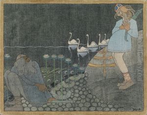 Lemminkainen ja karjapaimen by Joseph Alanen