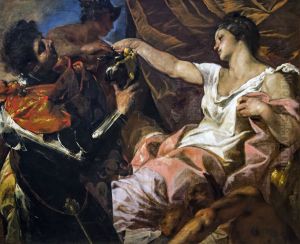 Circe and OdysseusorMythological scene