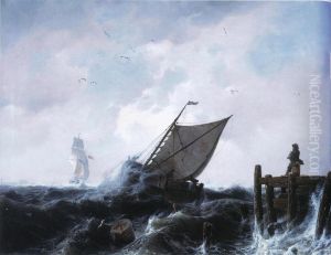 Storm on the Black sea by Andreas Achenbach