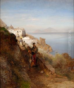 Die Kuste von Sorrent by Oswald Achenbach