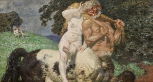 Centaur Abducting a Nymph by Alexander Rothaug