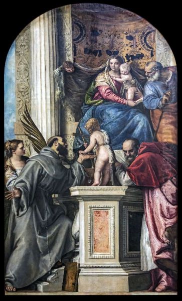 Madonna and Child with Saints Joseph, Justine, Francis of Assisi, Giovanni Battista Child and Jerome - view 1