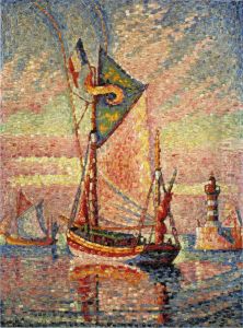 Port of Concarneau ri ben yu:konkaruno gang by Paul Signac