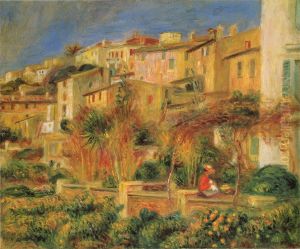 Terrace at Cagnes ri ben yu:kanyunoterasu by Pierre Auguste Renoir