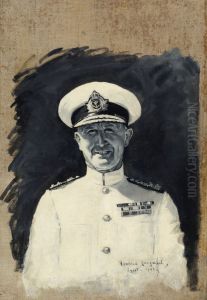 Admiral Andrew Brown Cunningham (1883-1963) by Rowland Langmaid